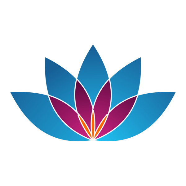 Blue Flower Logo PNG Vector