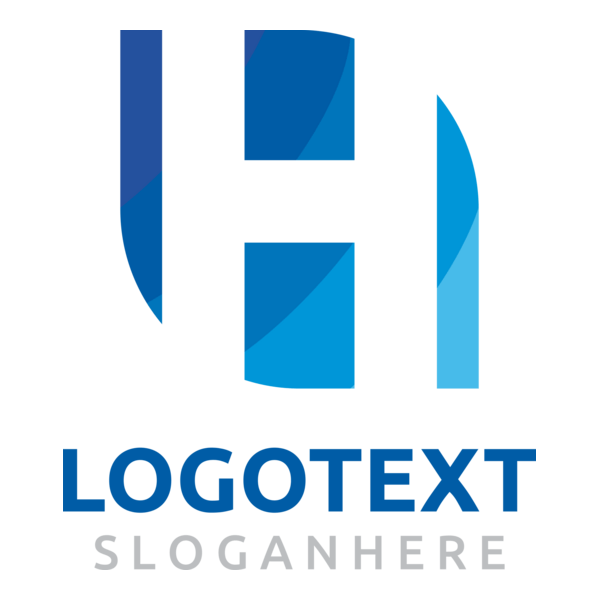 Blue with letter H Logo PNG Vector