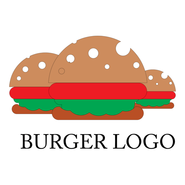 Burger Food Logo PNG Vector
