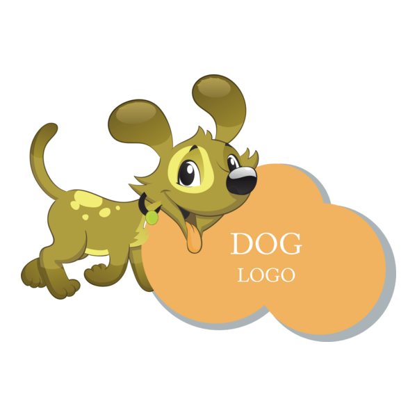 Cartoon Dog Logo PNG Vector