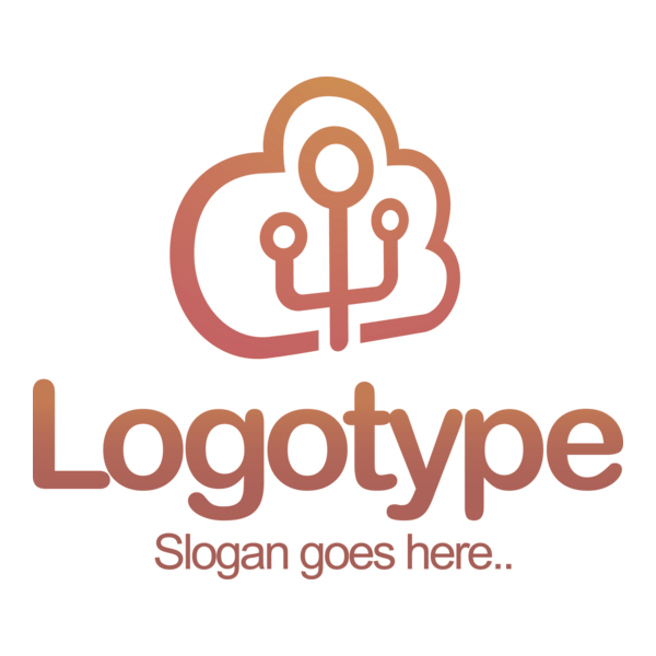 Cloud Hosting IT Logo PNG Vector