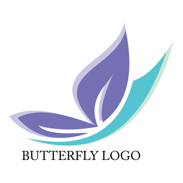 Color Butterfly Logo PNG Vector