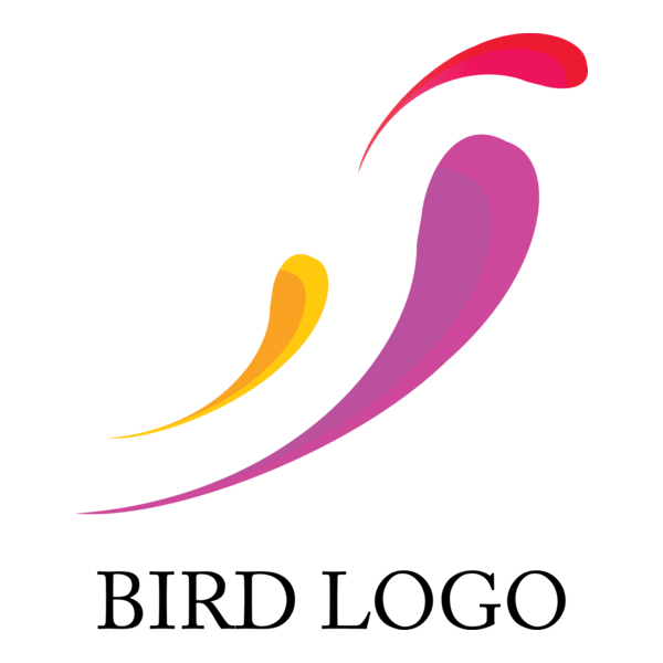 Colorful Bird Logo PNG Vector