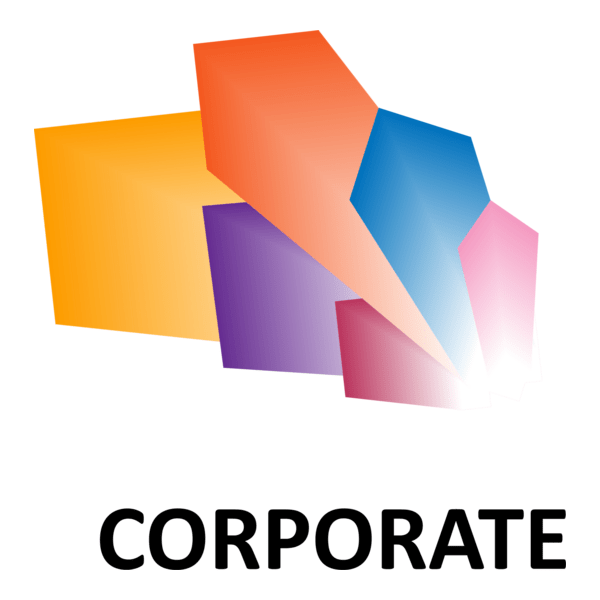 Colorful Flowing Bars Corporate Logo PNG Vector