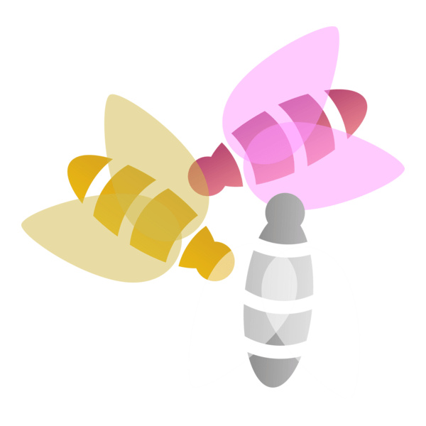 Colorful Insect Logo PNG Vector