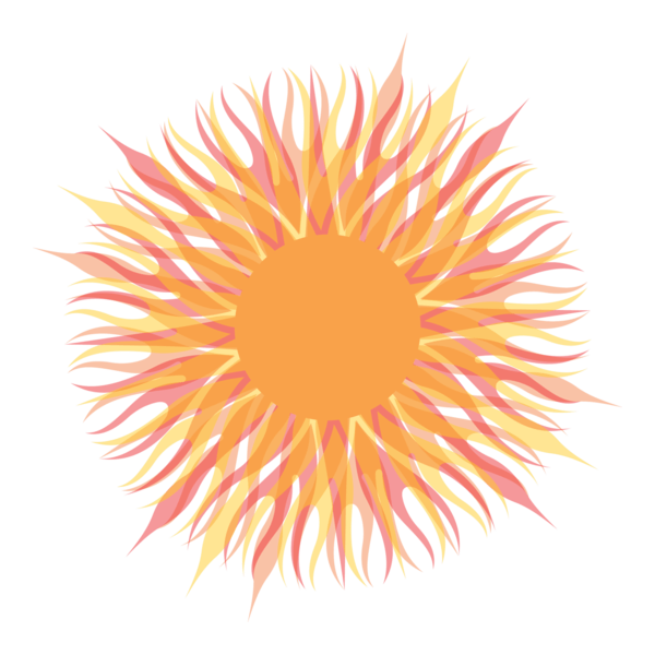 Colorful Sun Logo PNG Vector