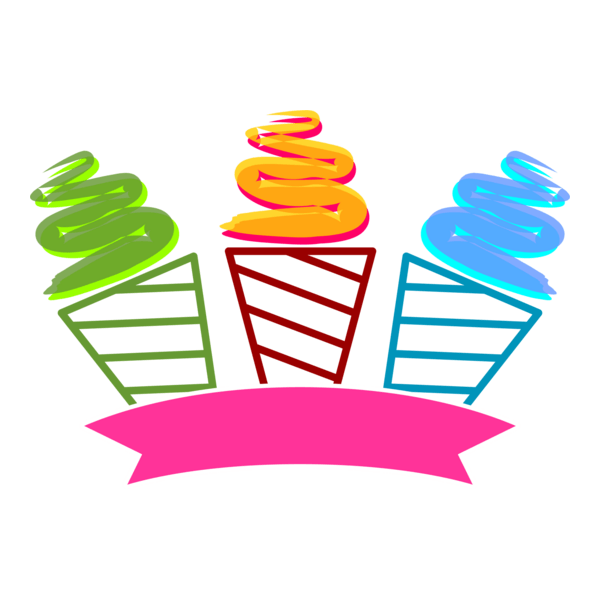 Colour Ice-Cream Logo PNG Vector