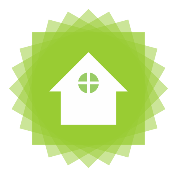 Construction Green House Logo PNG Vector