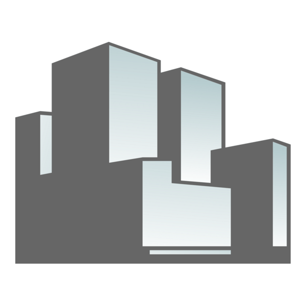 Constructions Glass Building Logo PNG Vector