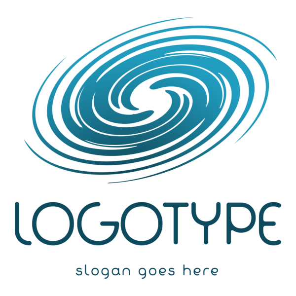 Creative Blue Swirl Logo PNG Vector