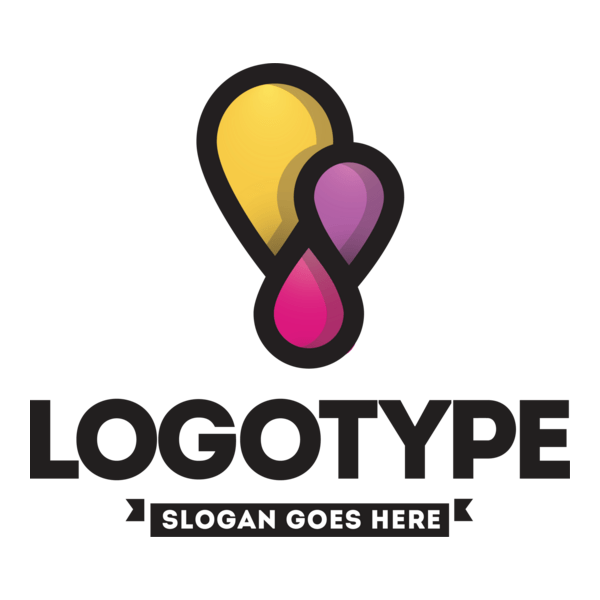Creative Drop or Balloon Logo PNG Vector