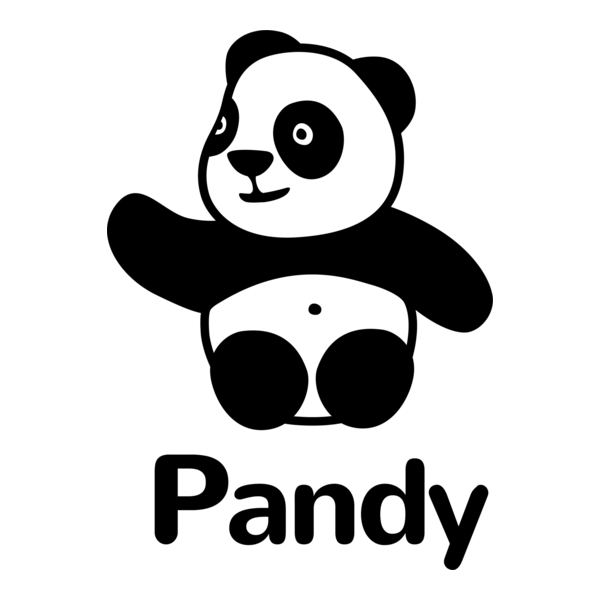 Cute Panda Animal Protection Logo PNG Vector