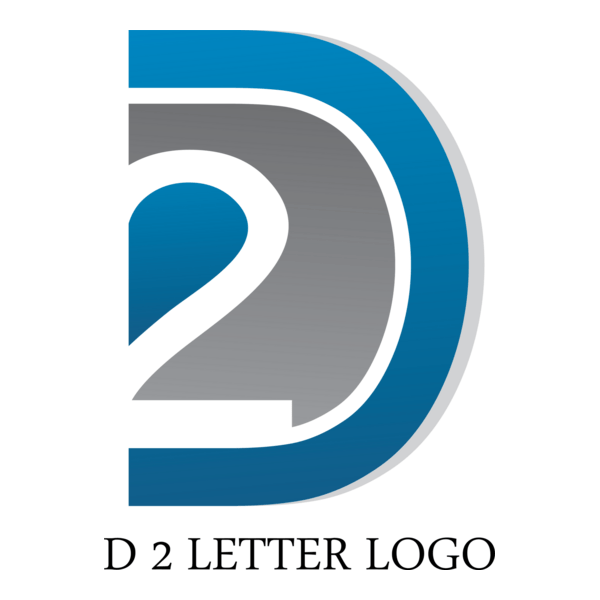 D2 Letter Logo PNG Vector