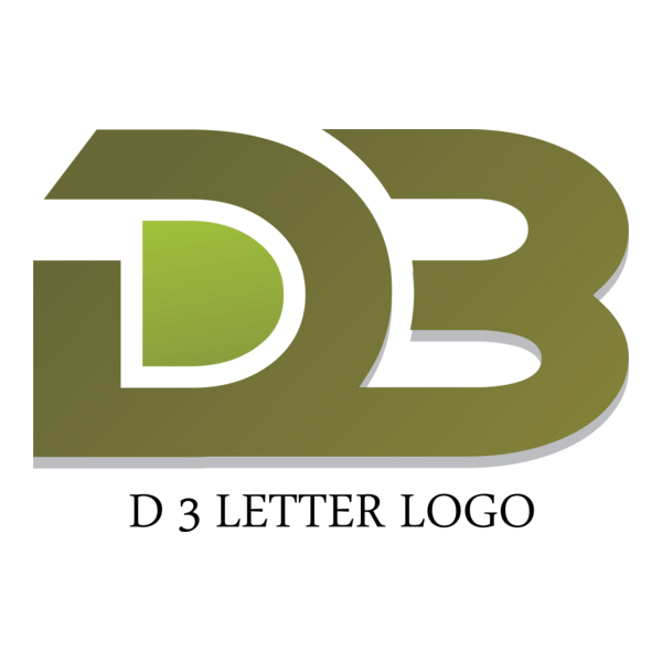 D3 Letter Logo PNG Vector