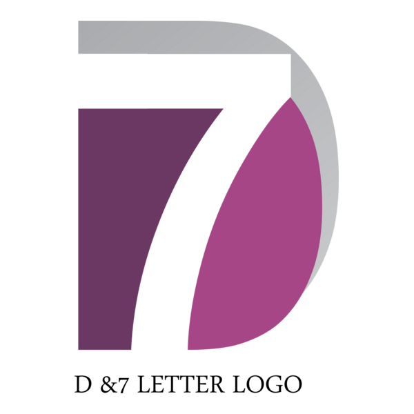 D7 Letter Logo PNG Vector