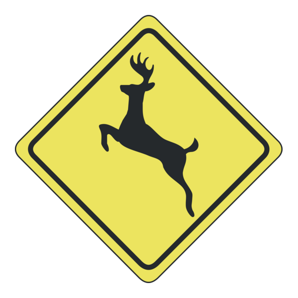 Deers crossing Logo PNG Vector