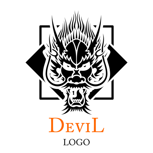 Devil Fashion Logo PNG Vector