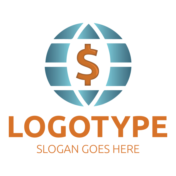 Dollar in Globe Logo PNG Vector