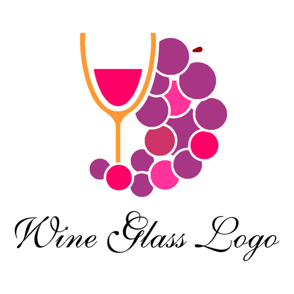 Drink Wine Grapes Logo PNG Vector