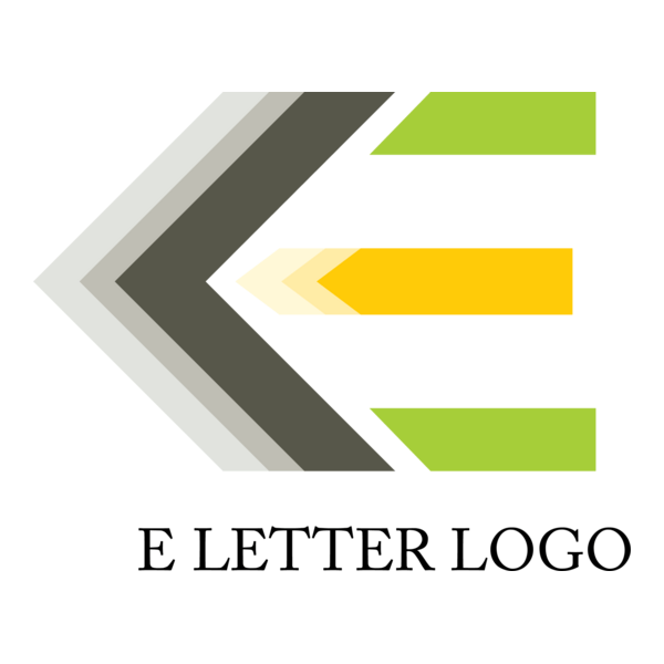E Arrow Design Logo PNG Vector