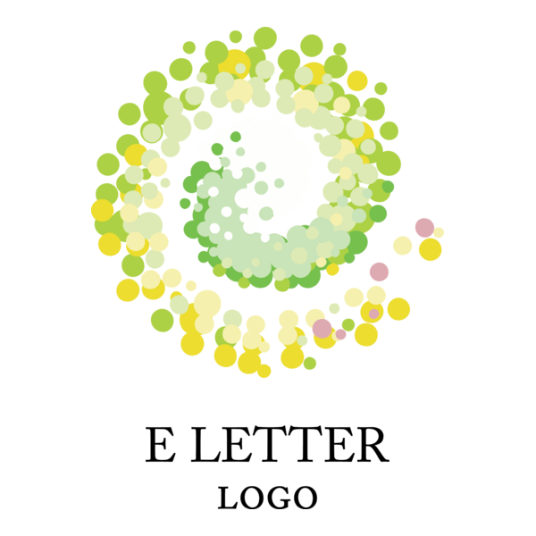 E Dot Letter Logo PNG Vector