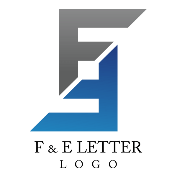 E F Letter Logo PNG Vector