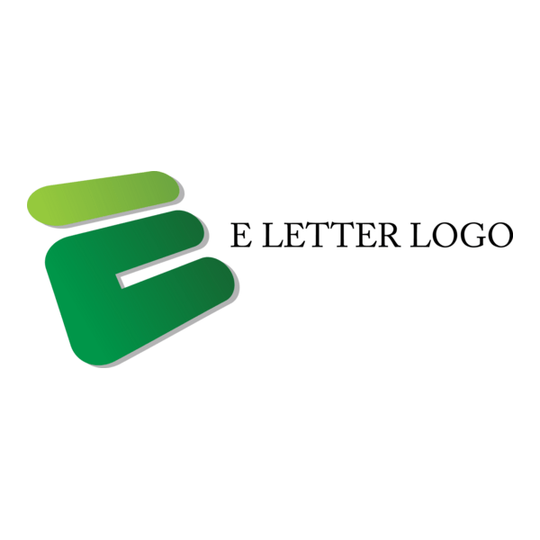 E Green Letter Logo PNG Vector