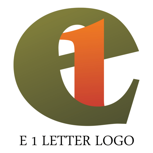 E1 Letter Logo PNG Vector