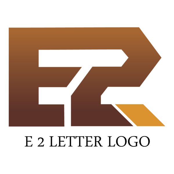 E2 Letter Logo PNG Vector