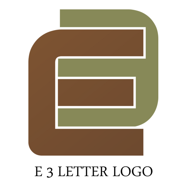 E3 Letter Logo PNG Vector