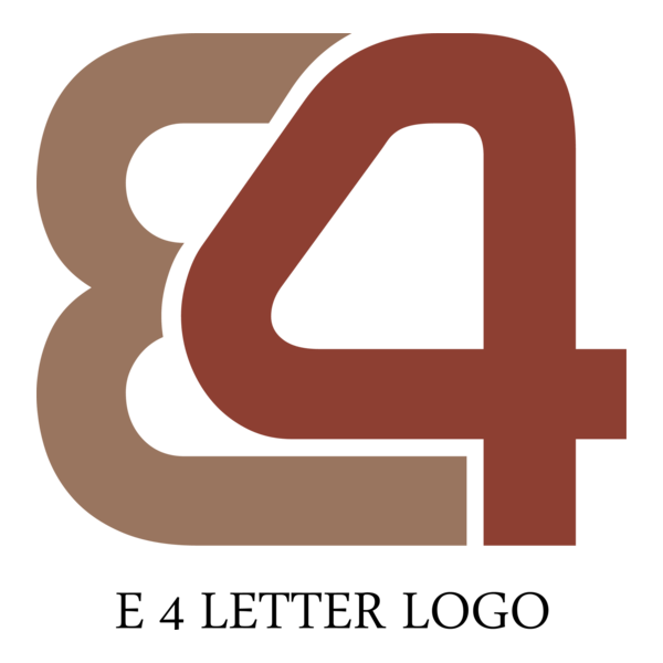 E4 Letter Logo PNG Vector