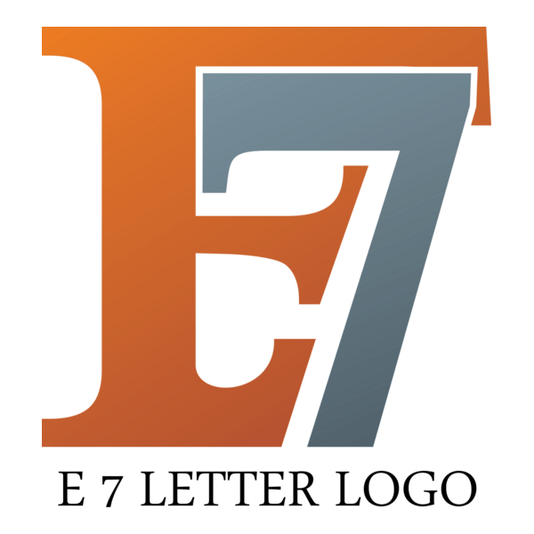 E7 Letter Logo PNG Vector