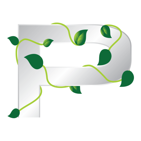 Eco Letter P Logo PNG Vector