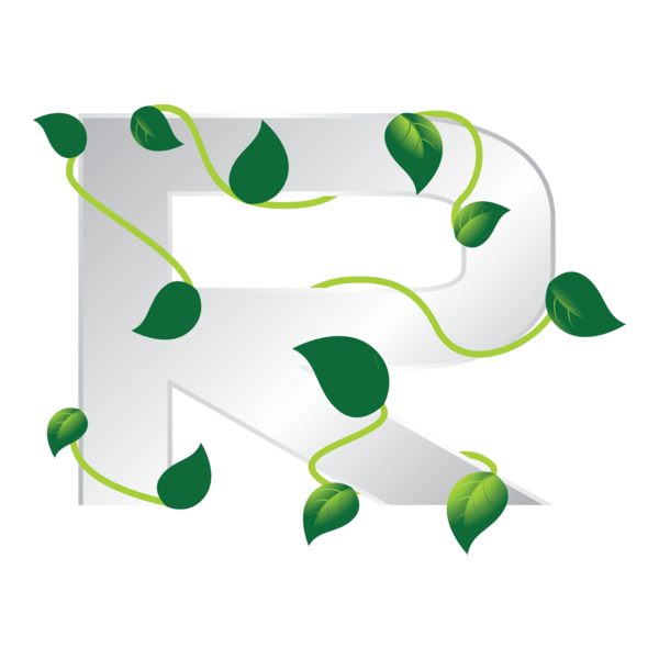 Eco Letter R Logo PNG Vector