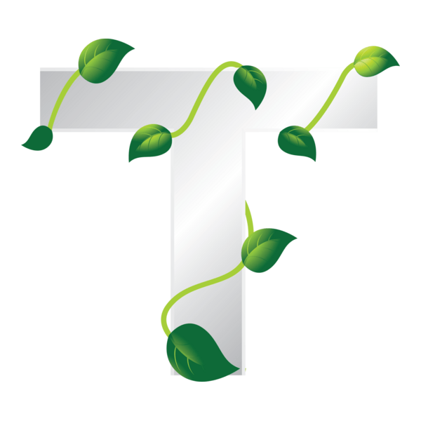 Eco Letter T Logo PNG Vector