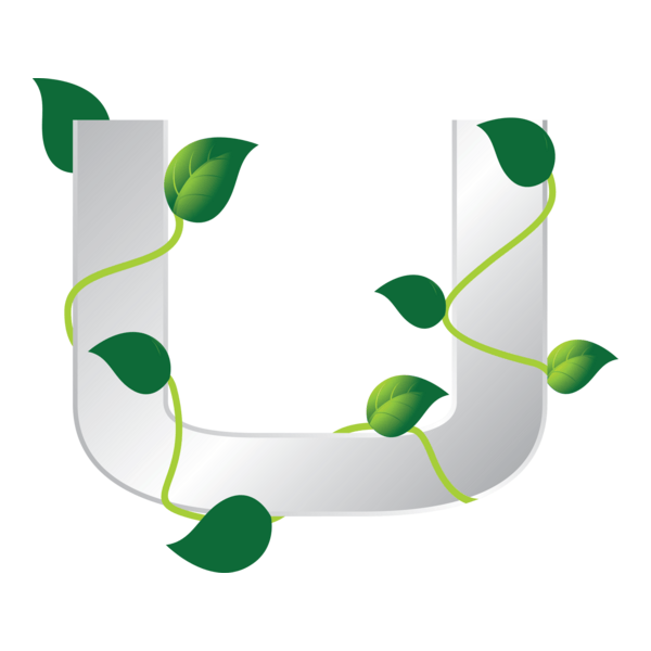 Eco Letter U Logo PNG Vector