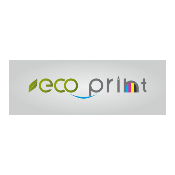Eco Print Logo PNG Vector