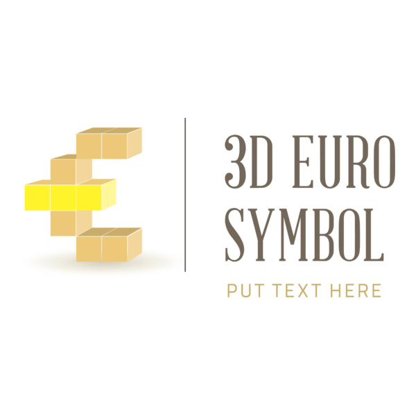 Euro 3D symbol Logo PNG Vector