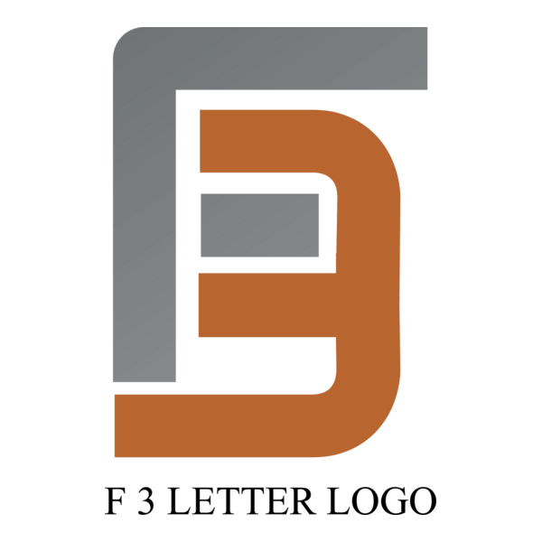 F3 Letter Logo PNG Vector