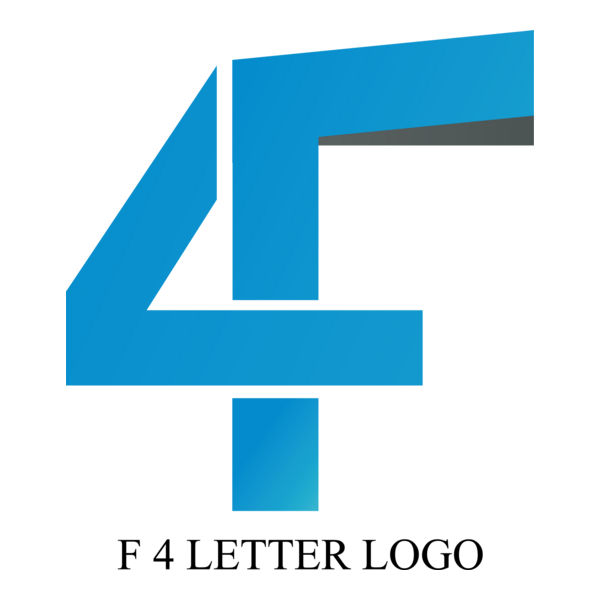 F4 Letter Logo PNG Vector