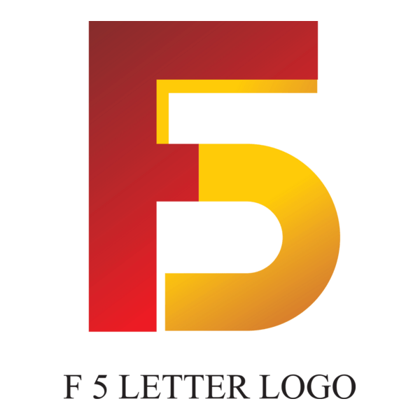 F5 Letter Logo PNG Vector