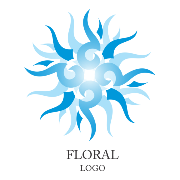 Floral Rangoli Logo PNG Vector