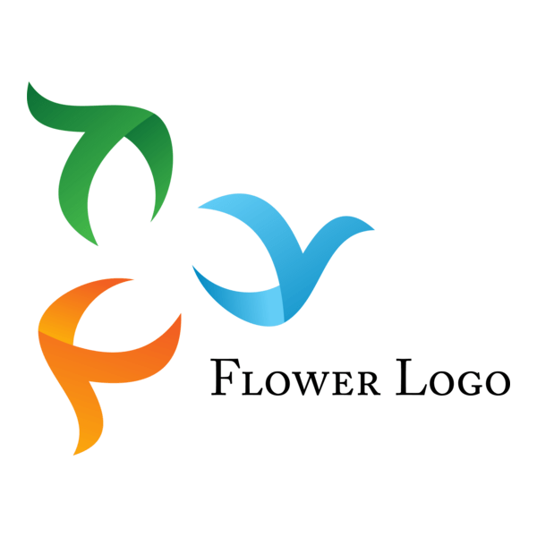 Flower Colour Art Logo PNG Vector