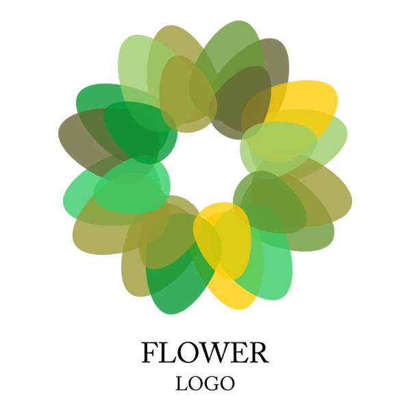 Flower Green Leaf Art Logo PNG Vector