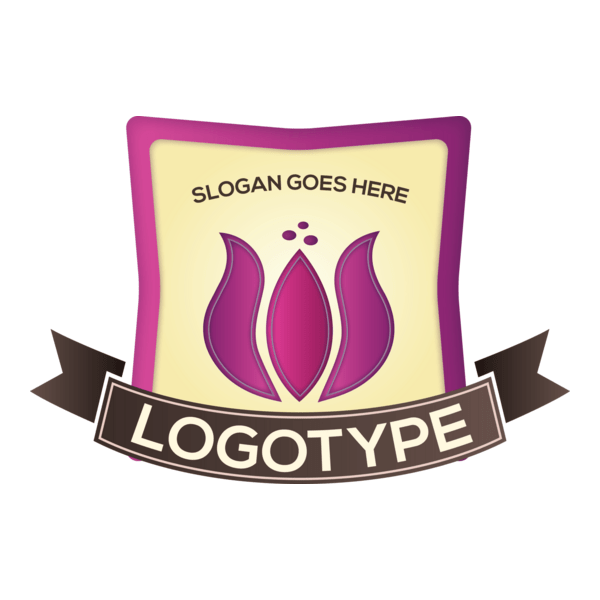 Flower in a Shape Logo PNG Vector