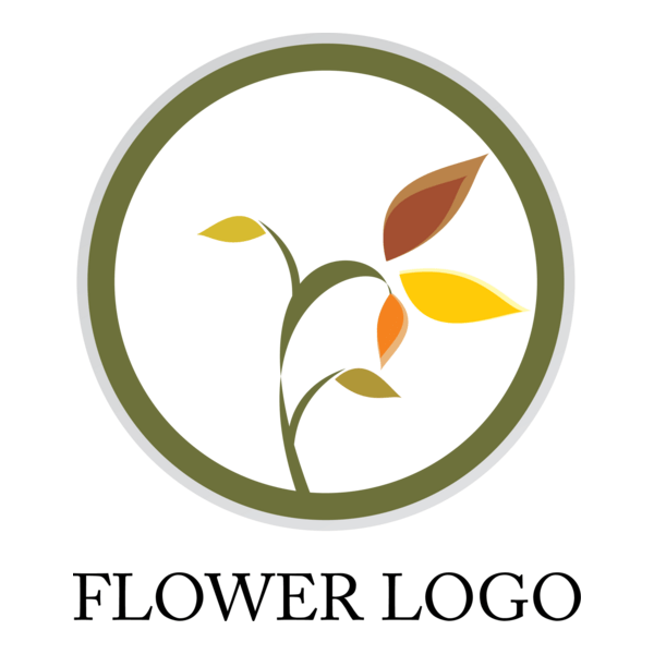 Flower Leaf Logo PNG Vector