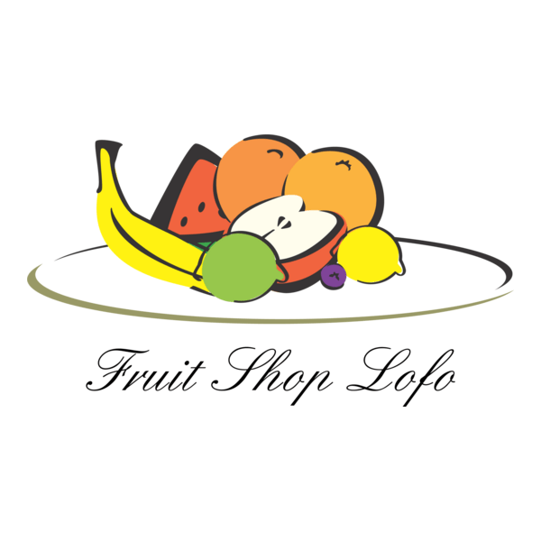Food Fruits Shop Logo PNG Vector