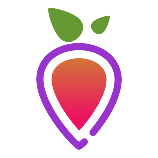 Food Pink Fruit Logo PNG Vector