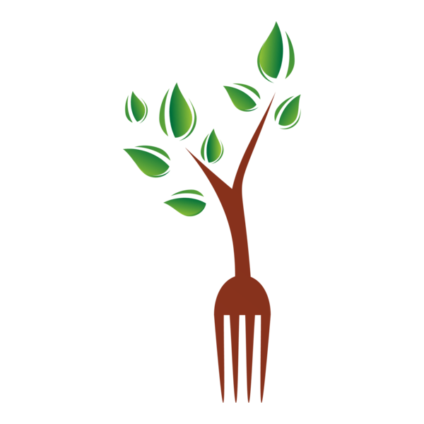 Fork Tree Food Logo PNG Vector