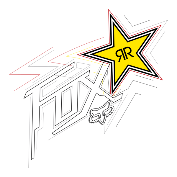 fox RACING ROCKSTAR Logo PNG Vector